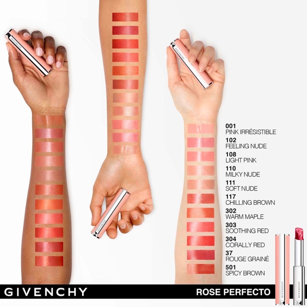 🌸 Givenchy Rose Perfecto Lip Balm Travel Size - 001 Pink Irresistible - Picture 5 of 5
